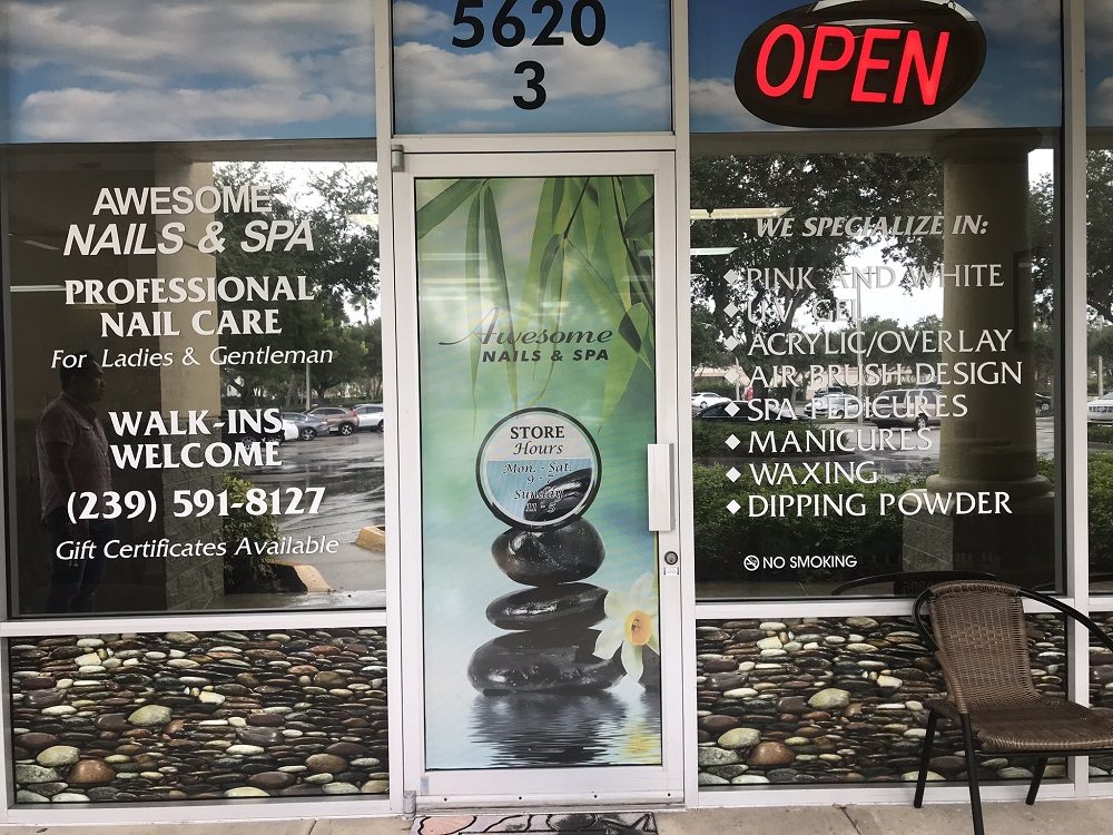 Awesome Nail & Spa storefront, suite 3